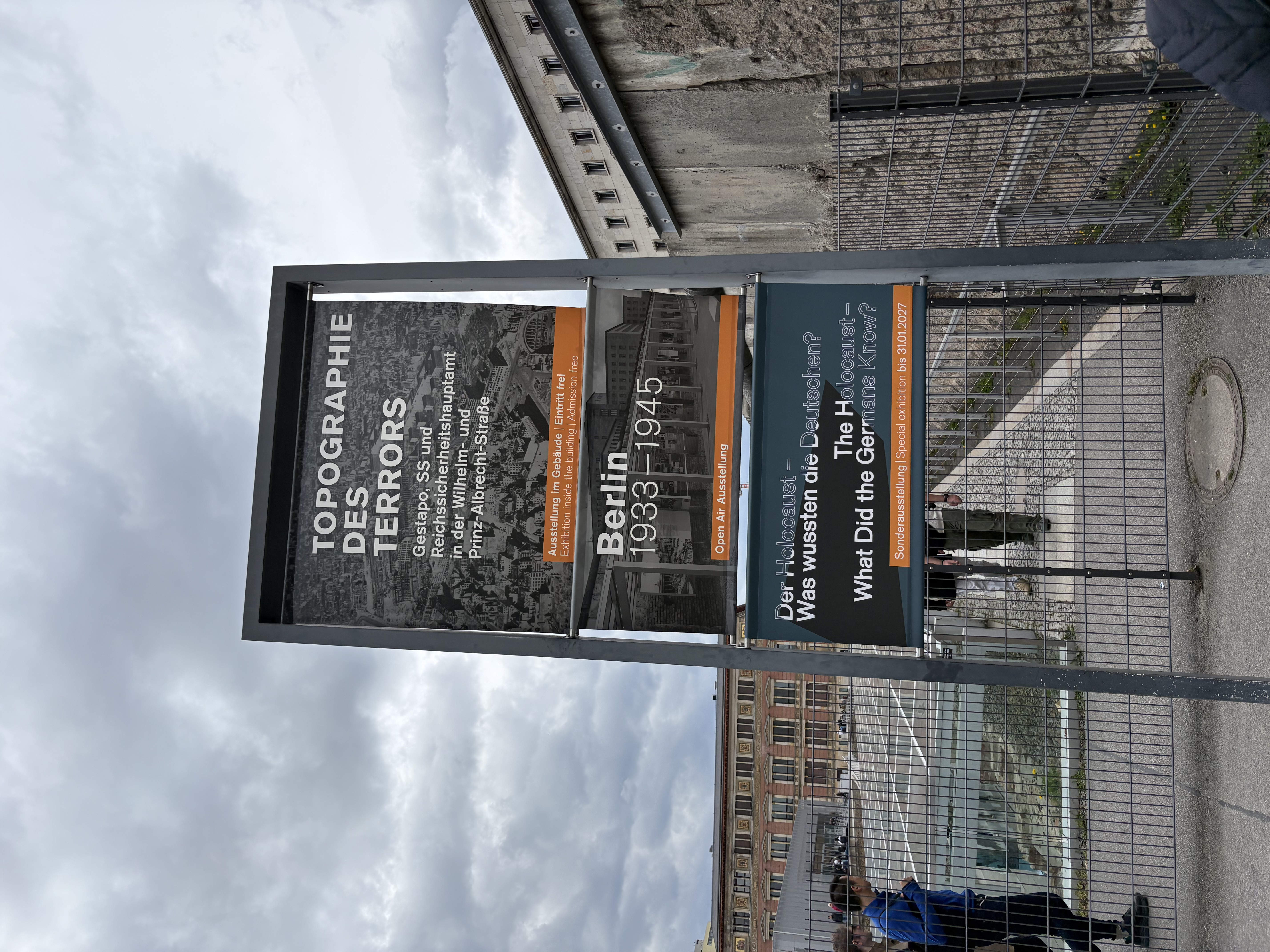 Topography of Terror — Berlin Wall section alongside museum