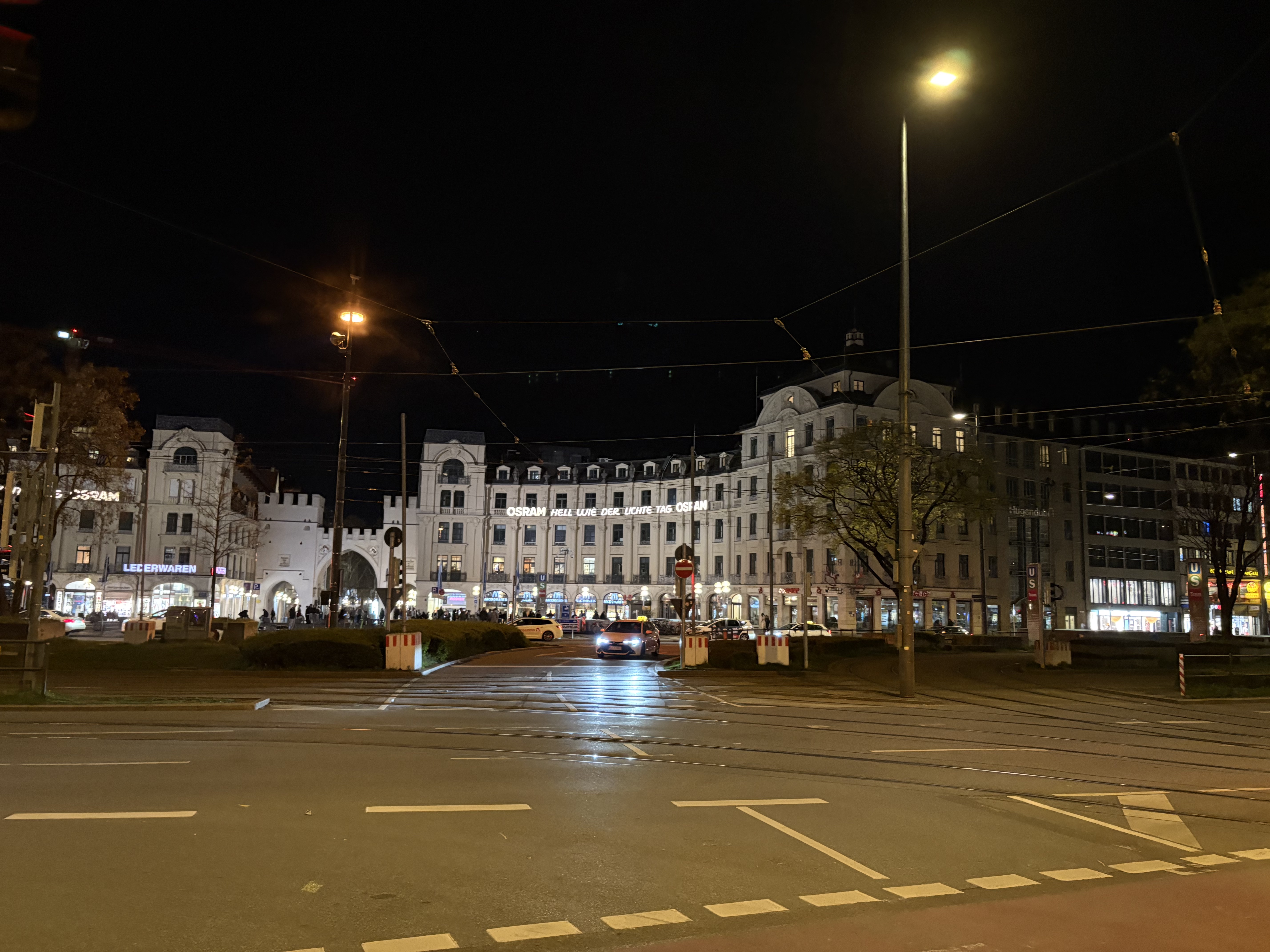 Karlsplatz at night